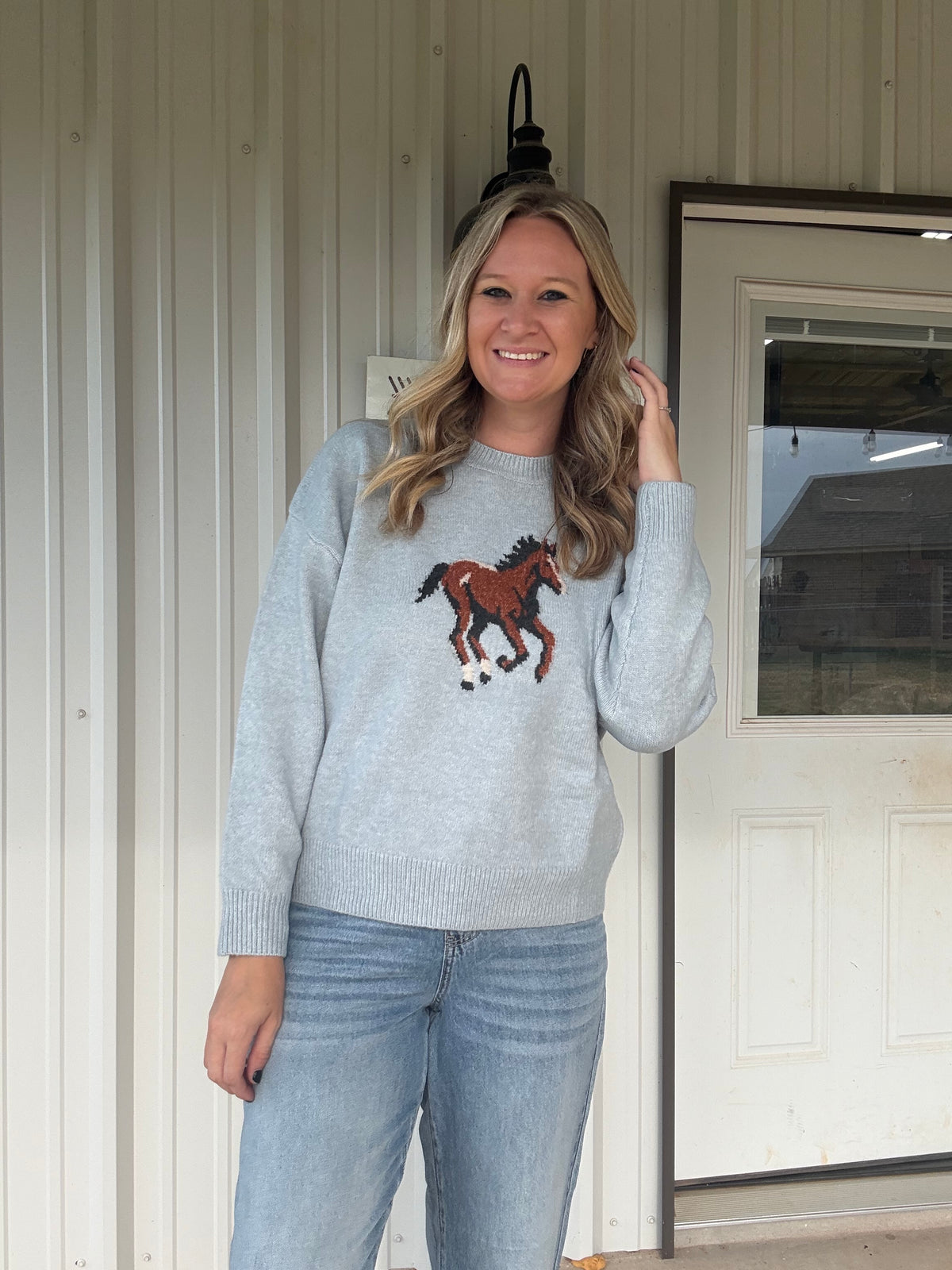 Horse Blue Sweater