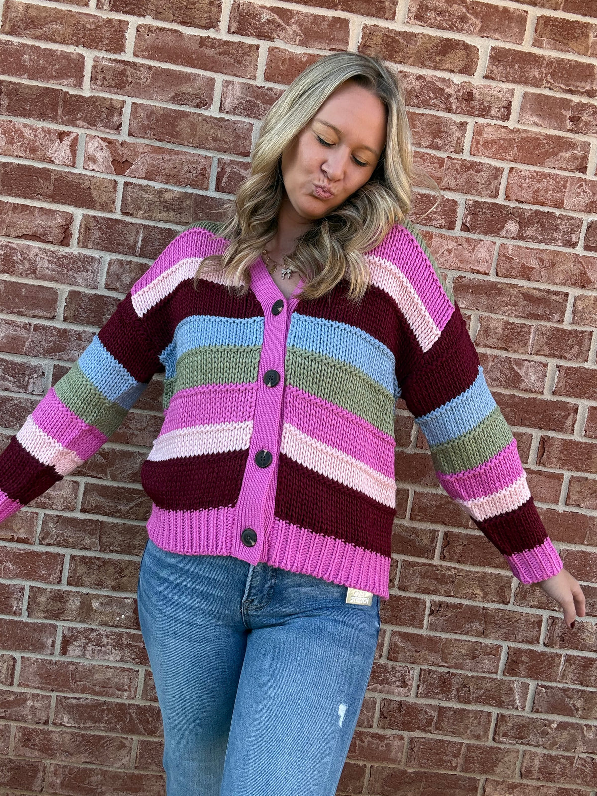 Multi Colored Chunky Cardi