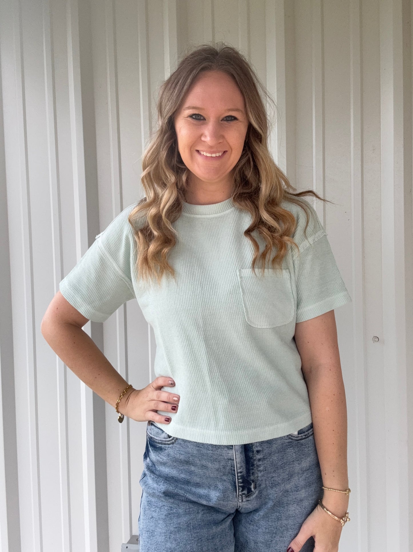 Mint Pocket Tee