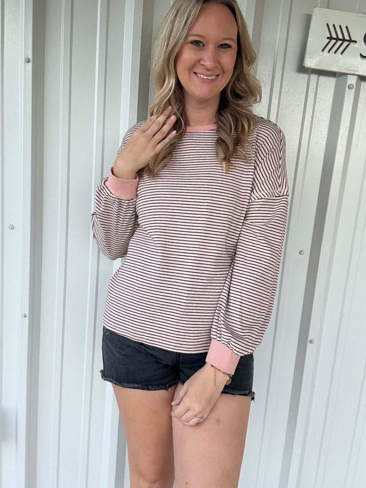 Brown Striped Long Sleeve