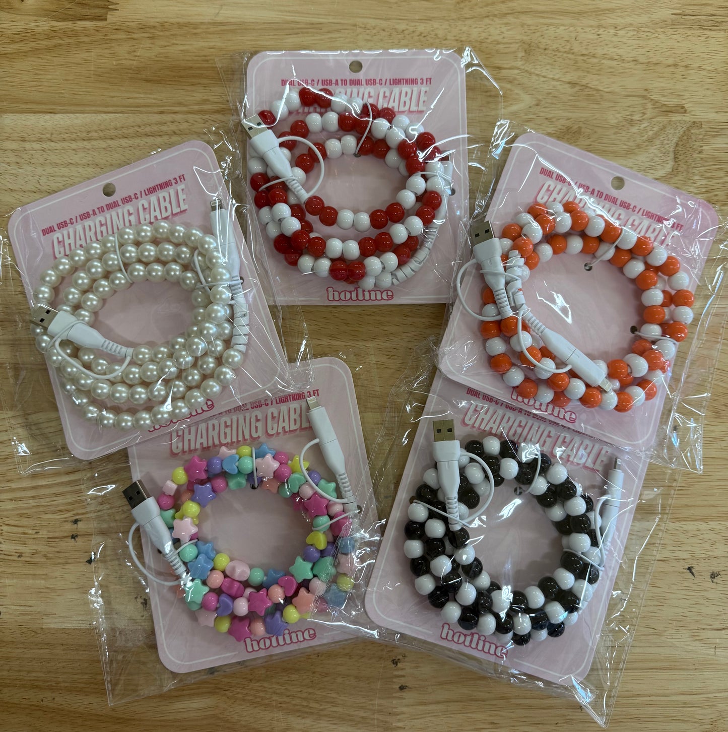Beaded phone cord