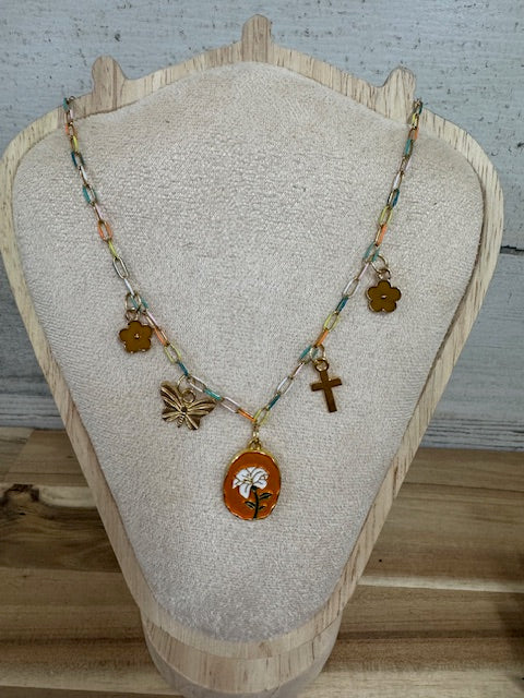 Multicolored chain- Orange