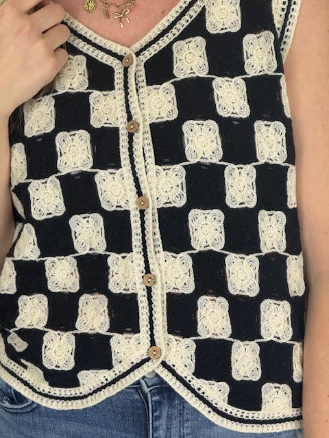 Checkered Croquet Top