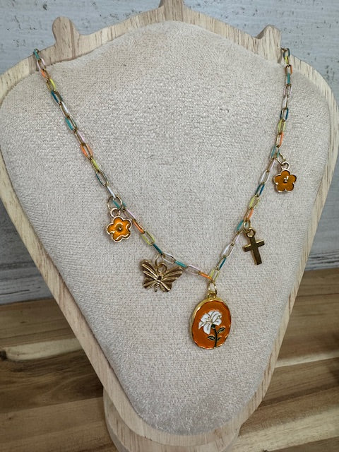 Multicolored chain- Orange