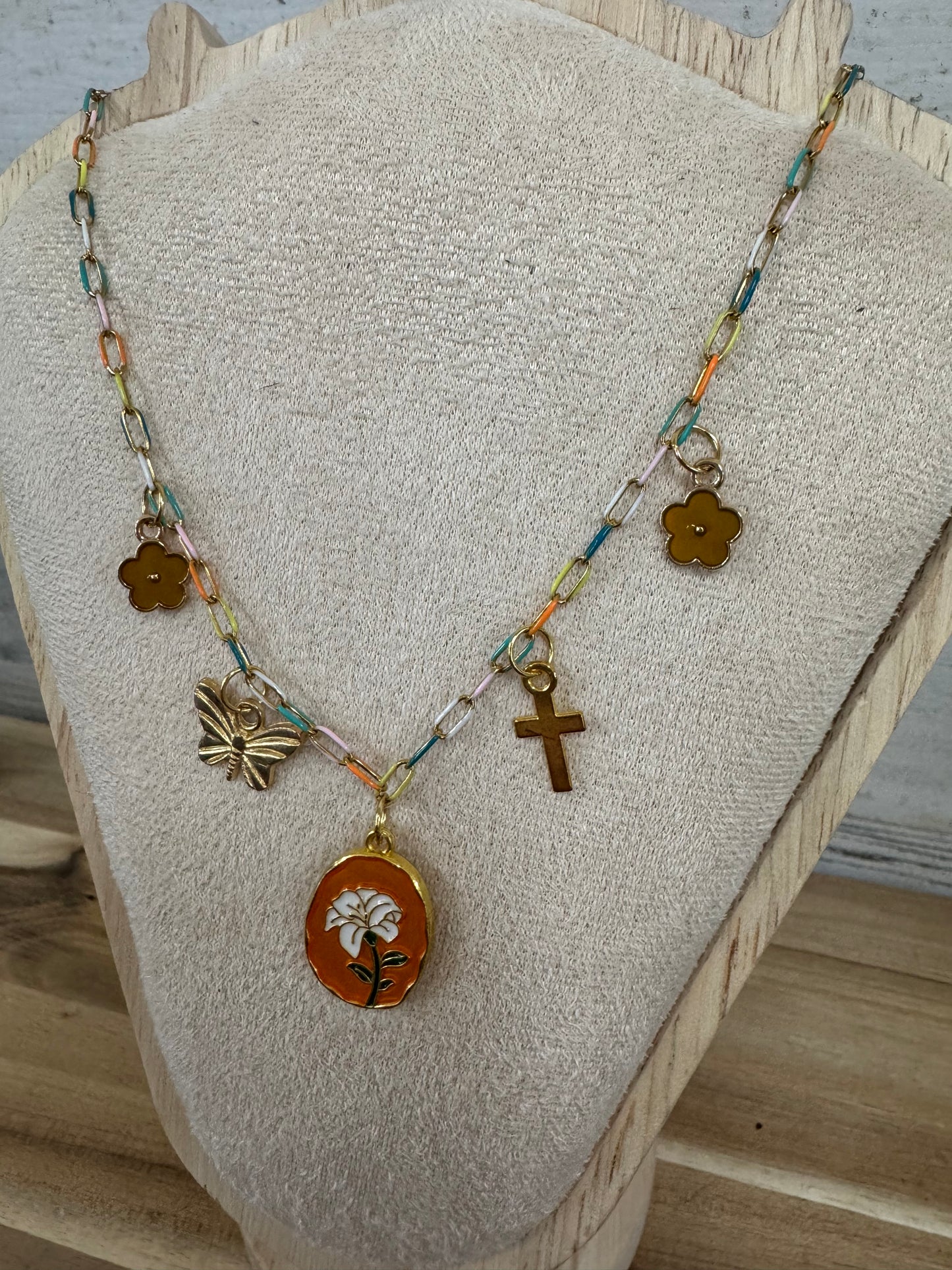 Multicolored chain- Orange