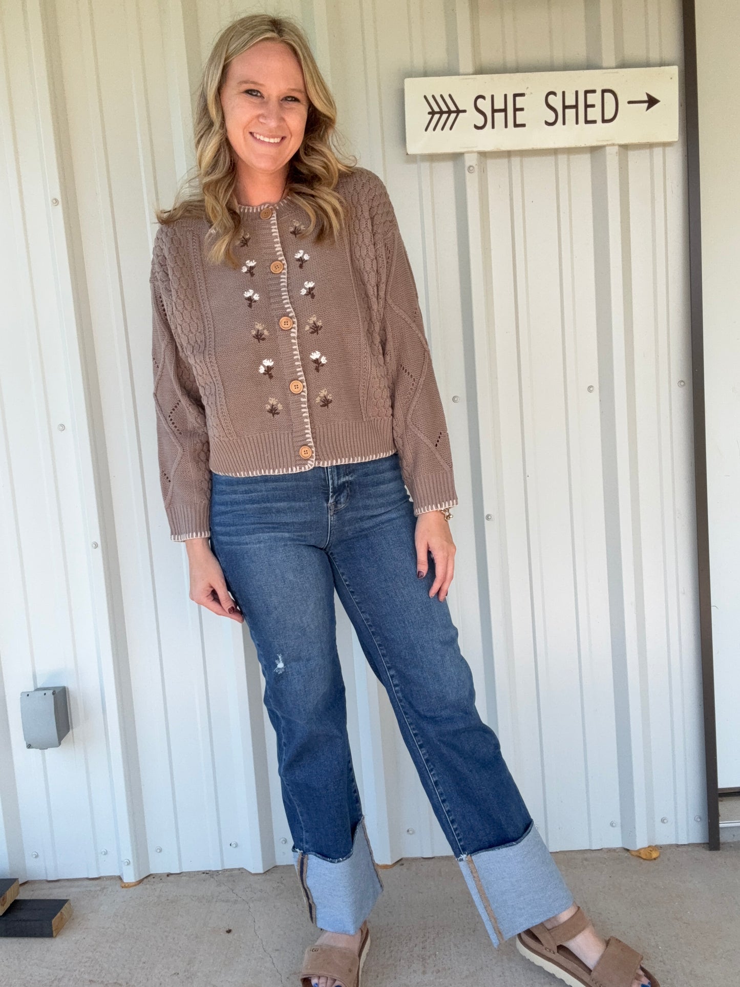 Risen Dark Wide Cuff Jean