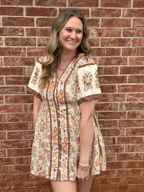 Mixed Floral Dress