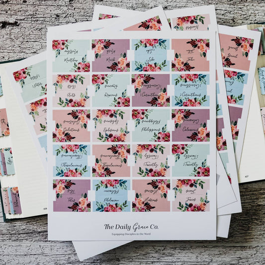 Floral Bible Tabs