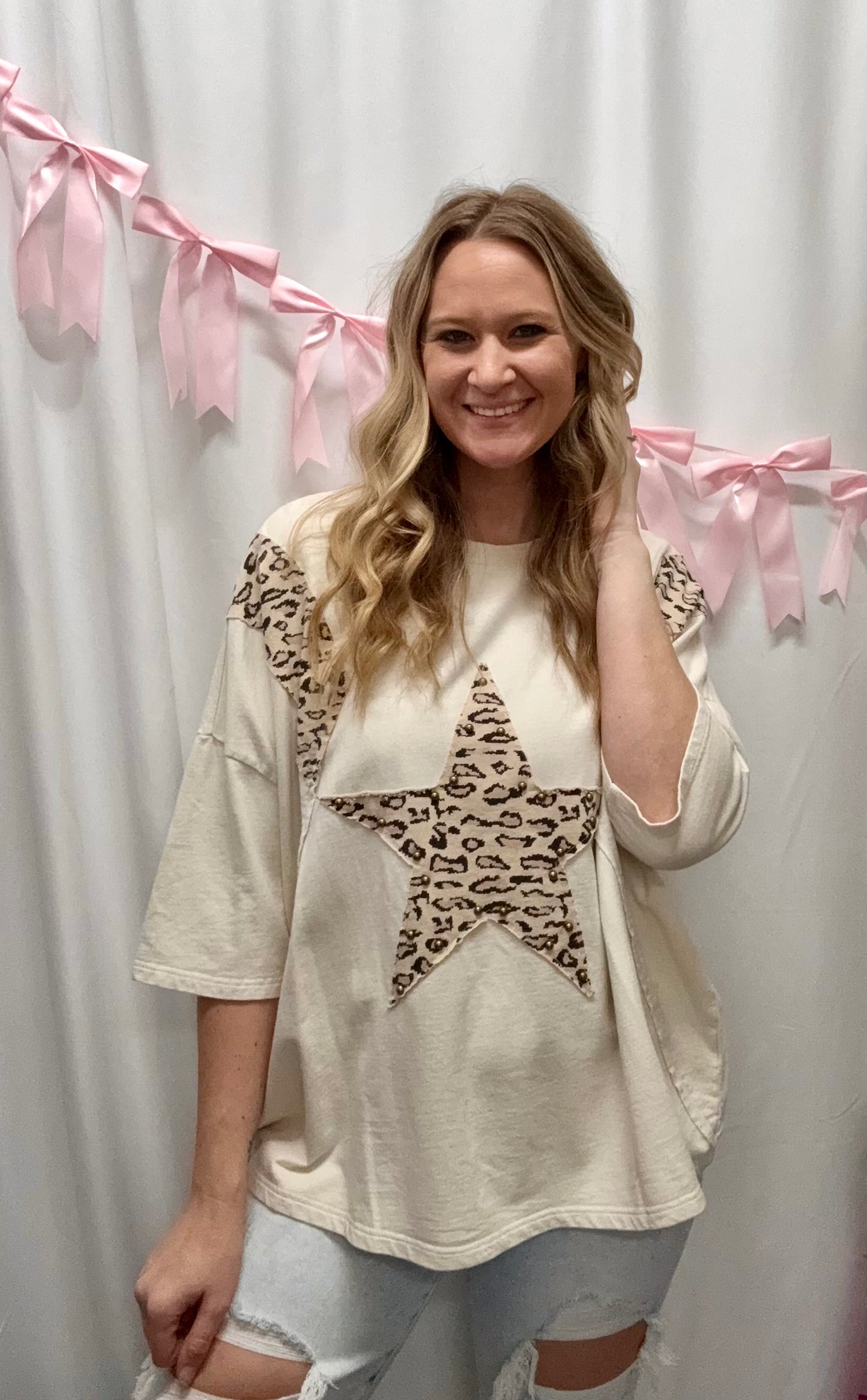 Leopard Star Top