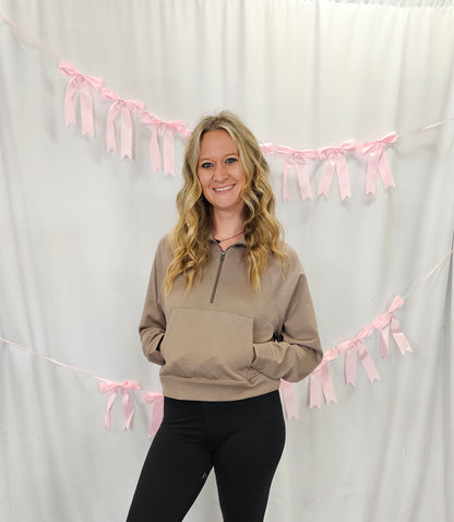 Brown Scuba Long Sleeve Pullover