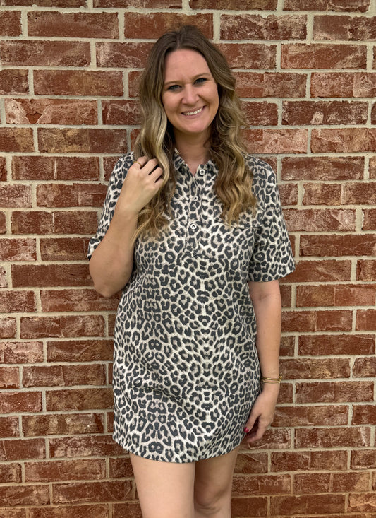 Light Leopard Print Dress
