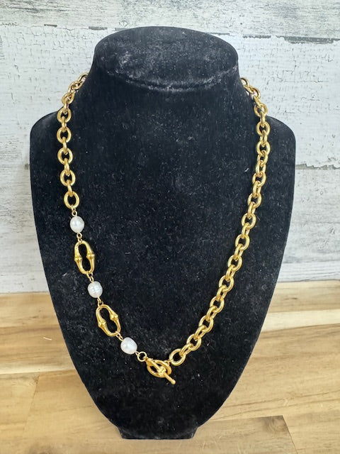Pearl Small Carabiner Necklace