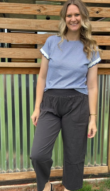 Charcoal Wide Leg Pant