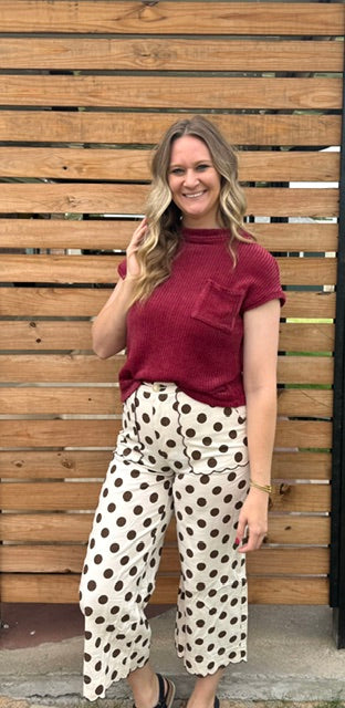 Maroon Ribbed Sweater