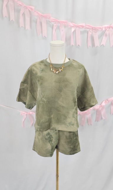 Mineral Wash Green Short Set