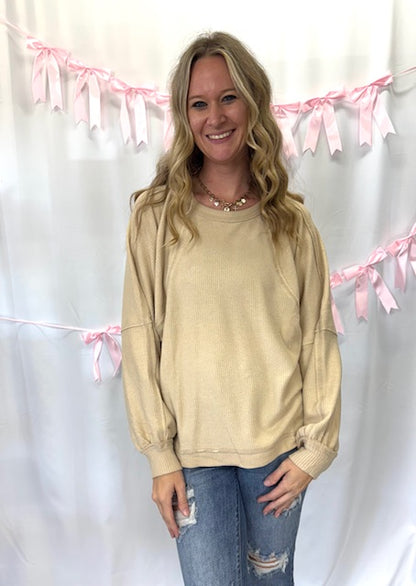 Brown Ribbed Sweater