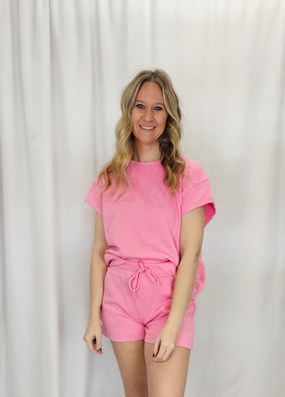 Pink Pattern short set