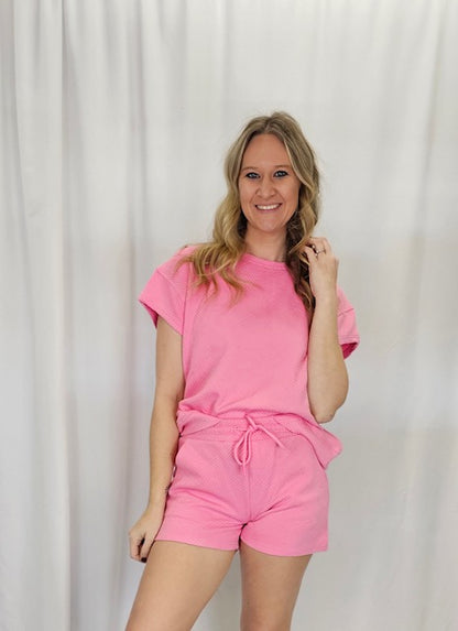 Pink Pattern short set