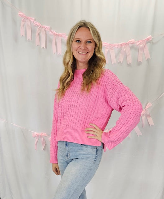 Hot Pink Chenille Sweater
