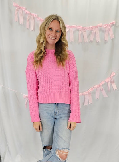Hot Pink Chenille Sweater