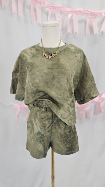 Mineral Wash Green Short Set