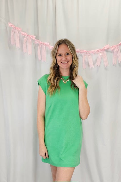 Green  Sleeve Dress