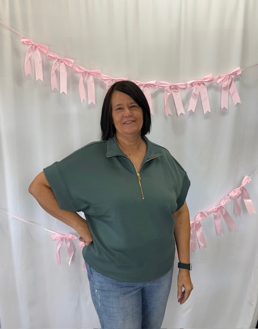 Jade Scuba Half Zip Pullover